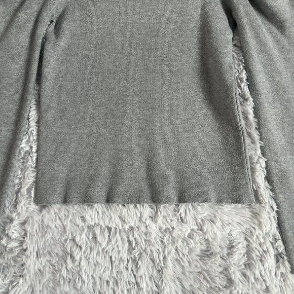 Dior Sweater Womens Small Gray Beaded Rhinestone Logo Puff Sleeve Knit Pullover - Picture 9 of 10